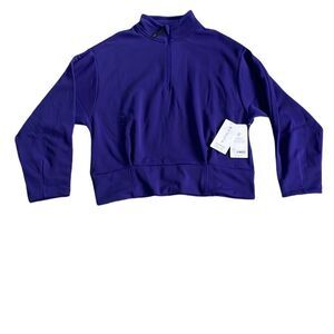 NWT Athleta Purple XL Sweatshirt with Back Pocket Detail